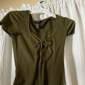 Green forever 21 bodysuit🍎🍎